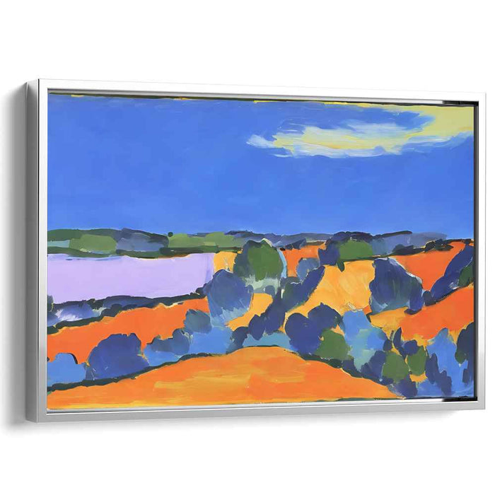 Untamed Palette Harmony: Fauvist Landscape Canvas Art Print