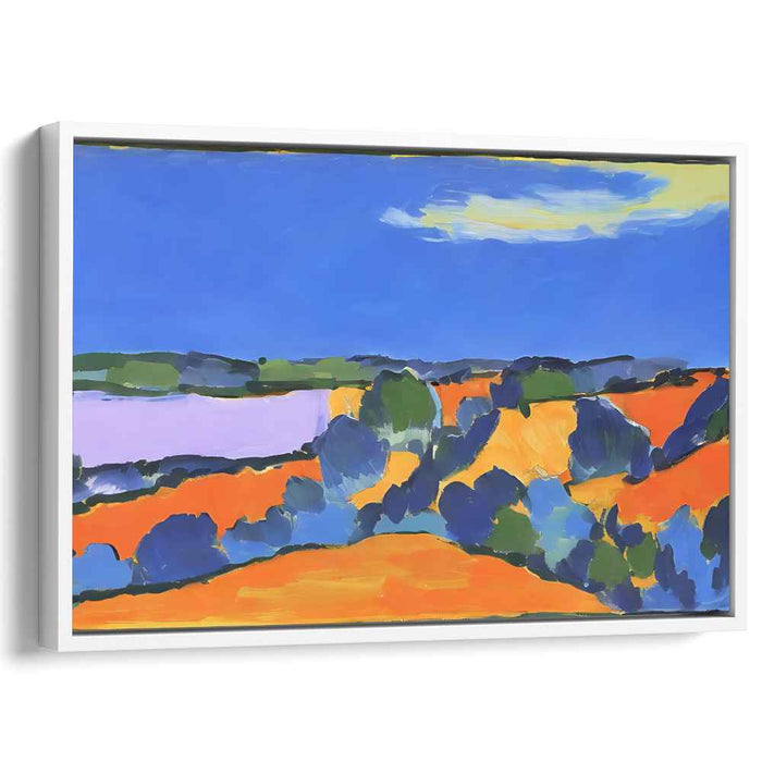 Untamed Palette Harmony: Fauvist Landscape Canvas Art Print
