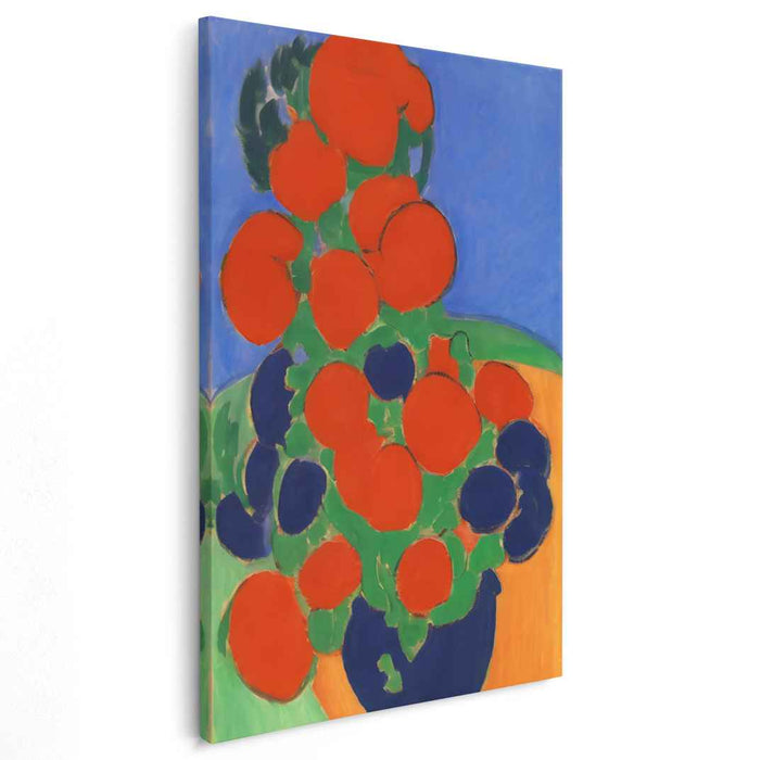 Petals' Riot: Fauvist Floral Explosion Canvas Art Print