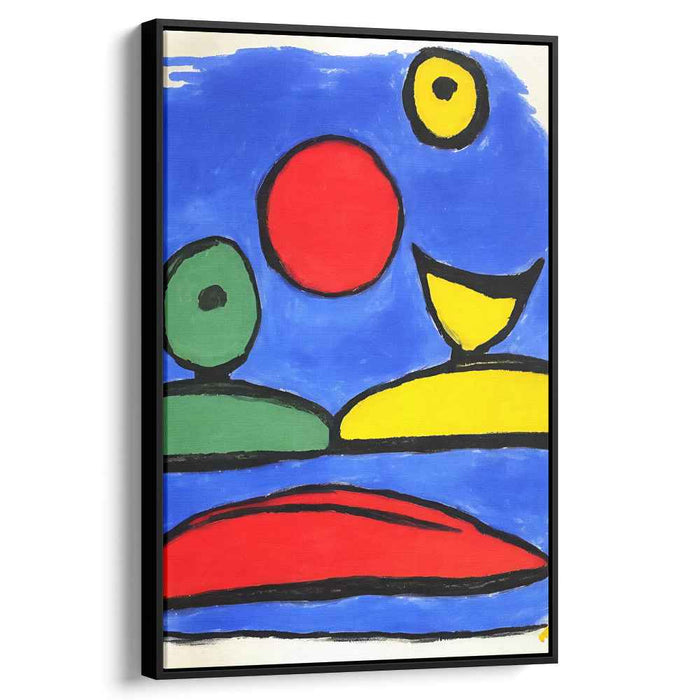 Playful Geometrics: Abstract Primary Color Canvas Art Print