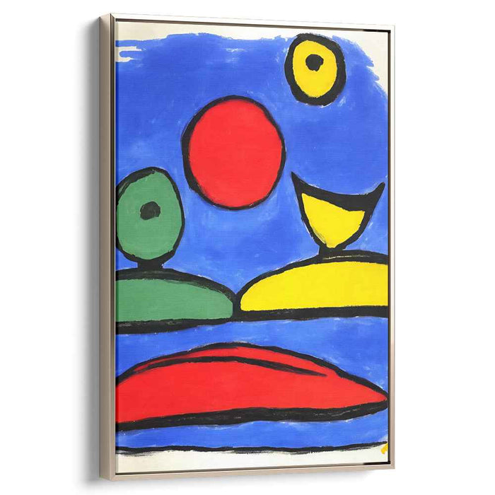 Playful Geometrics: Abstract Primary Color Canvas Art Print