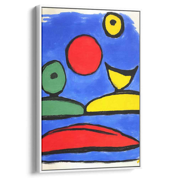 Playful Geometrics: Abstract Primary Color Canvas Art Print