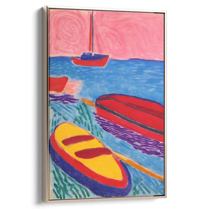 Vivid Shoreside Bliss: A Fauvist Maritime Dream