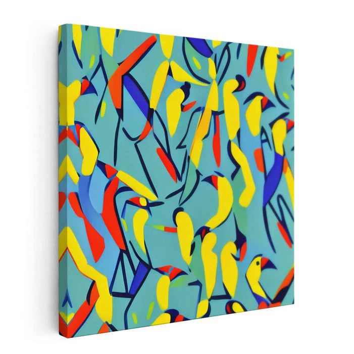 Color Symphony Euphoria: Abstract Dance of Colors Canvas Art