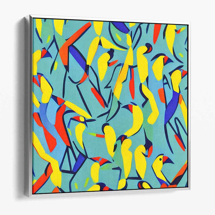 Color Symphony Euphoria: Abstract Dance of Colors Canvas Art