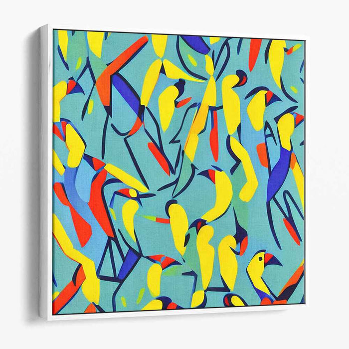 Color Symphony Euphoria: Abstract Dance of Colors Canvas Art