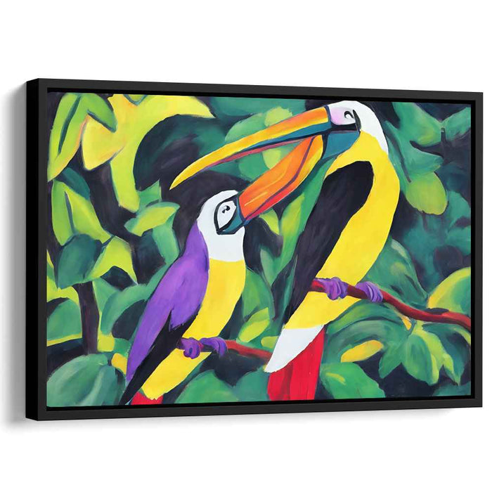 Fauvist Wilds: Vibrant Fauvist Jungle Canvas Art Print