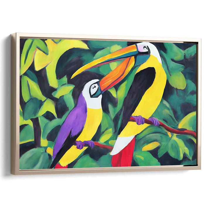 Fauvist Wilds: Vibrant Fauvist Jungle Canvas Art Print