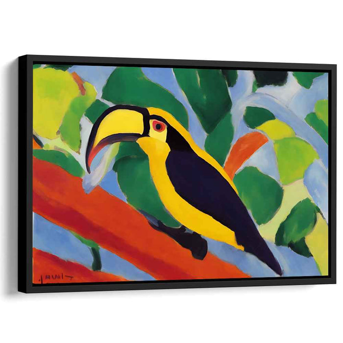 Wildlife Rhapsody: Vivid Fauvist Jungle Canvas Art Print