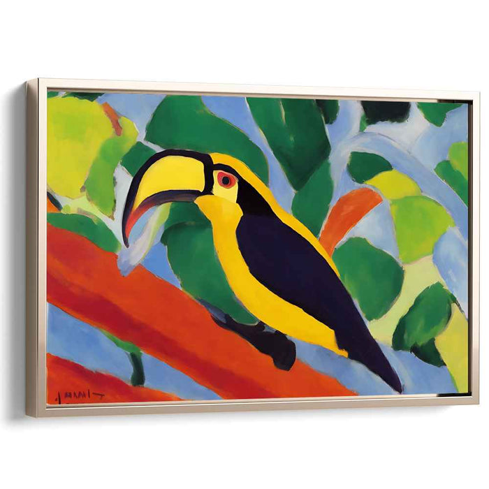 Wildlife Rhapsody: Vivid Fauvist Jungle Canvas Art Print