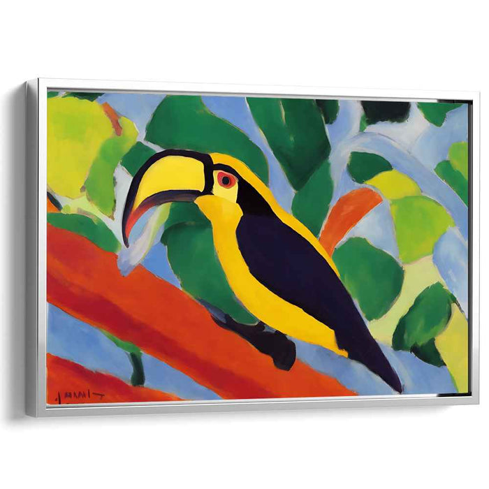 Wildlife Rhapsody: Vivid Fauvist Jungle Canvas Art Print