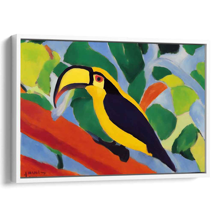 Wildlife Rhapsody: Vivid Fauvist Jungle Canvas Art Print