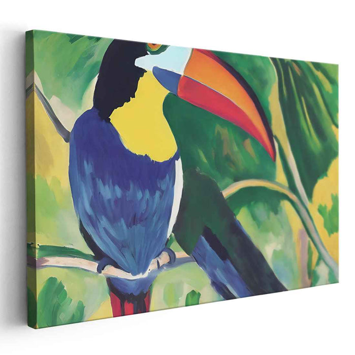 Tropical Plumage Flight: Vivid Toucan Canvas Art Print