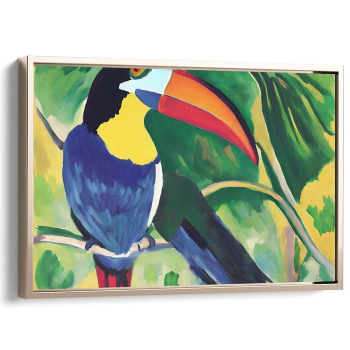 Tropical Plumage Flight: Vivid Toucan Canvas Art Print