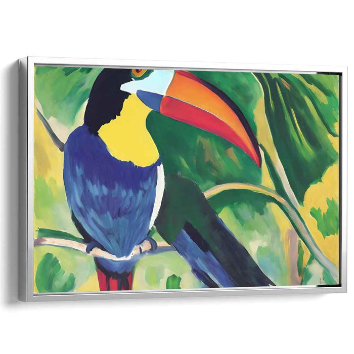 Tropical Plumage Flight: Vivid Toucan Canvas Art Print
