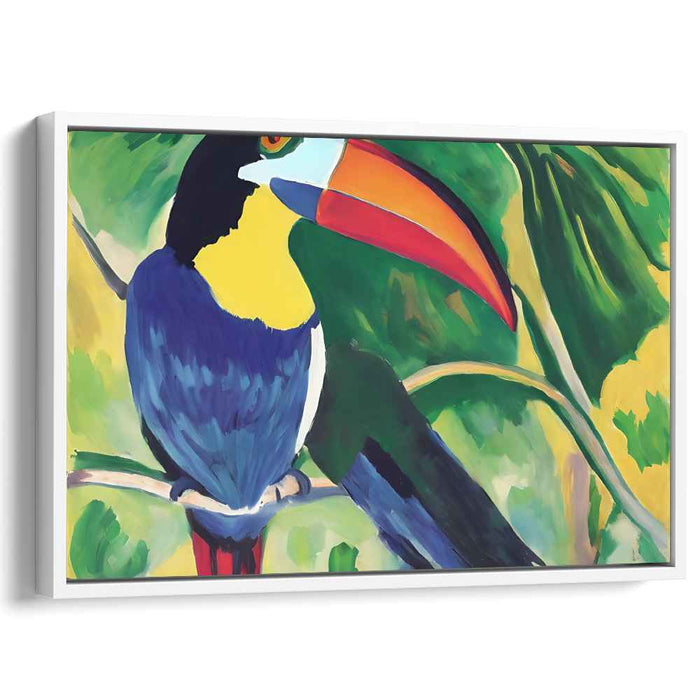Tropical Plumage Flight: Vivid Toucan Canvas Art Print