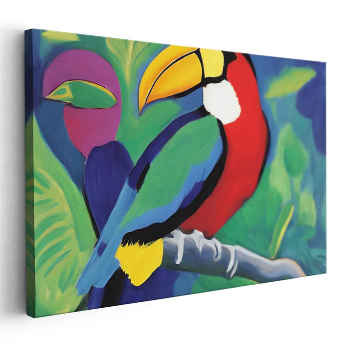 Tropical Palette Pop: Vibrant Toucan on Canvas