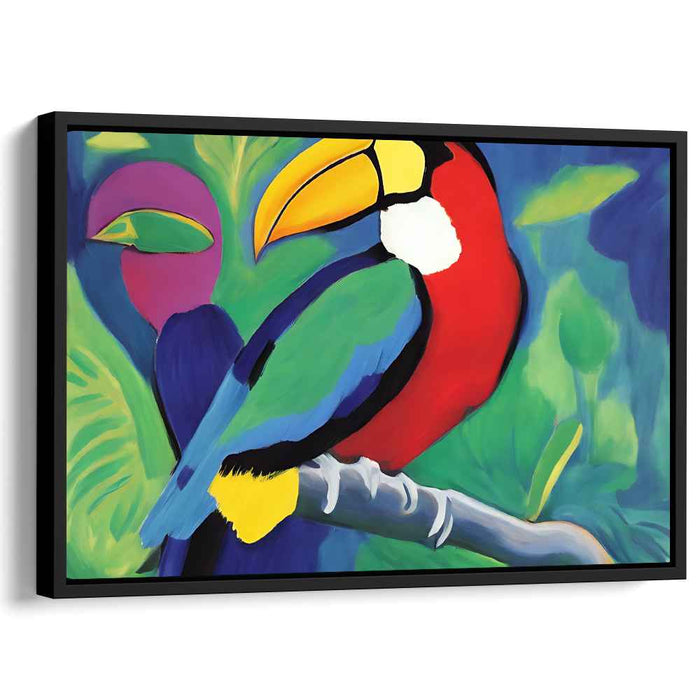 Tropical Palette Pop: Vibrant Toucan on Canvas