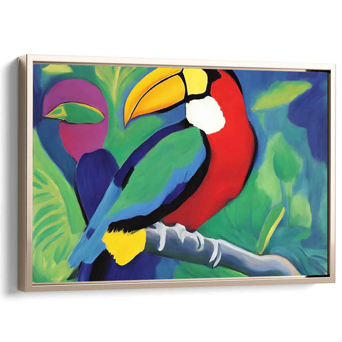 Tropical Palette Pop: Vibrant Toucan on Canvas