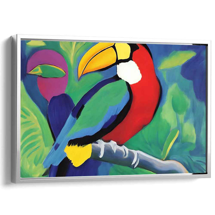 Tropical Palette Pop: Vibrant Toucan on Canvas