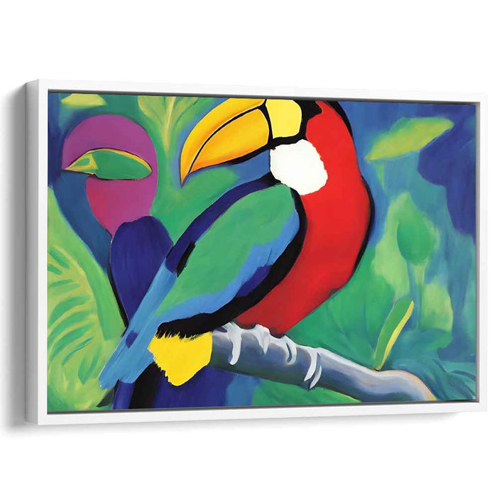 Tropical Palette Pop: Vibrant Toucan on Canvas
