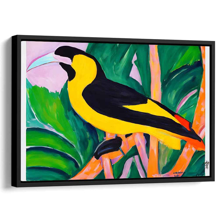 Tropical Songbird: Vibrant Fauvist Canvas Art Print