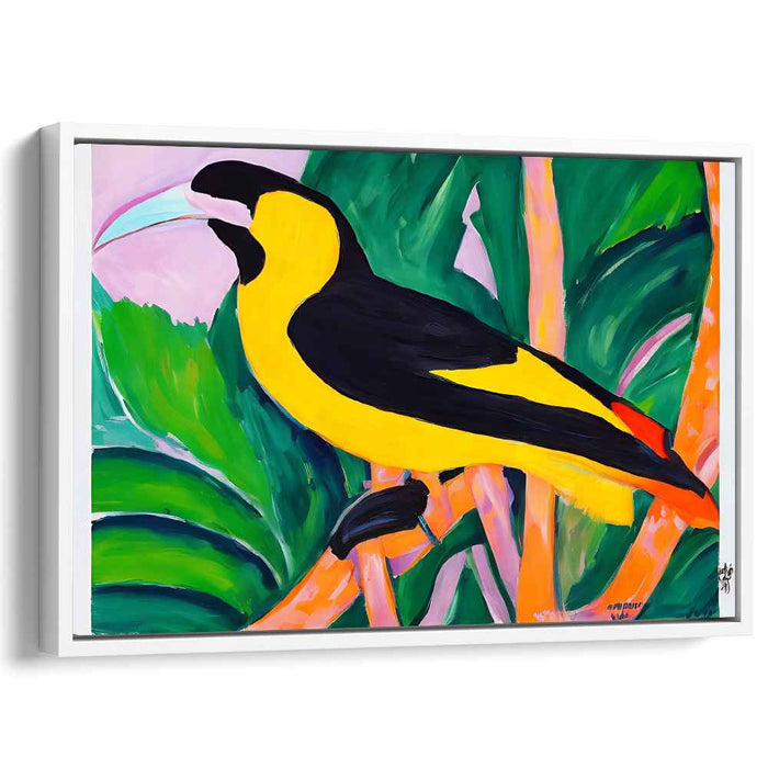 Tropical Songbird: Vibrant Fauvist Canvas Art Print