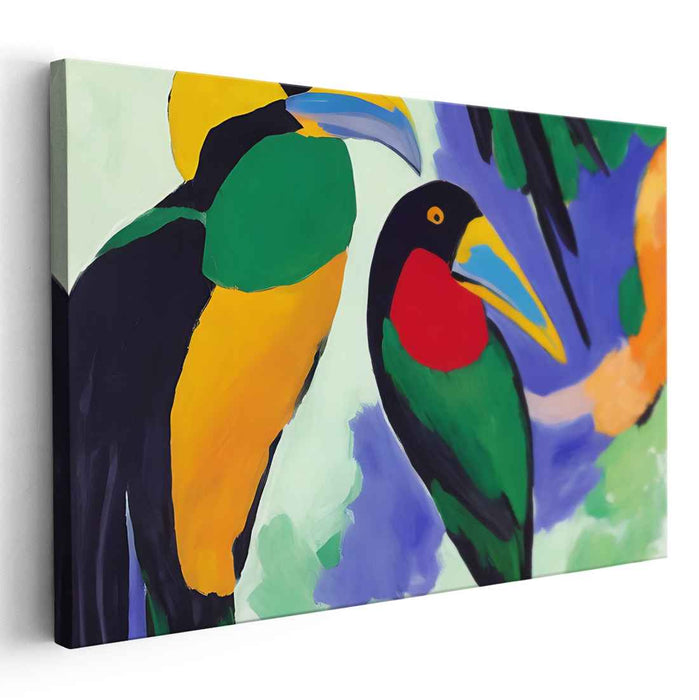 Exotic Jungle Fantasia: Tropical Color Splash Canvas Art Print