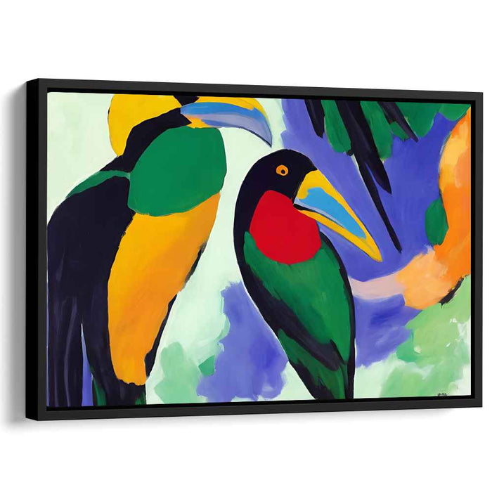 Exotic Jungle Fantasia: Tropical Color Splash Canvas Art Print