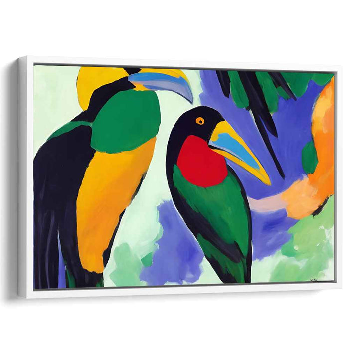 Exotic Jungle Fantasia: Tropical Color Splash Canvas Art Print