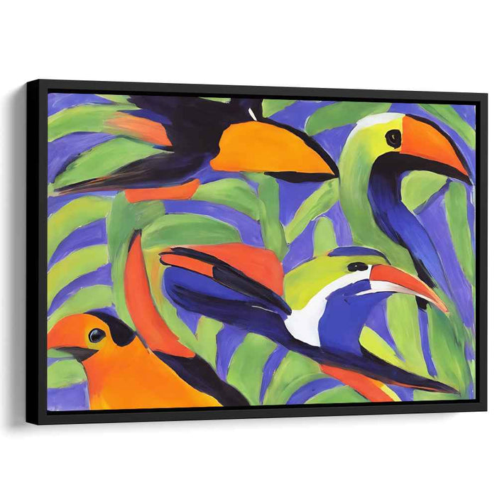 Tropical Feathered Haven: Vivid Toucan Paradise Canvas Art