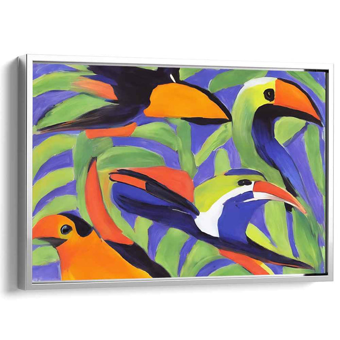 Tropical Feathered Haven: Vivid Toucan Paradise Canvas Art