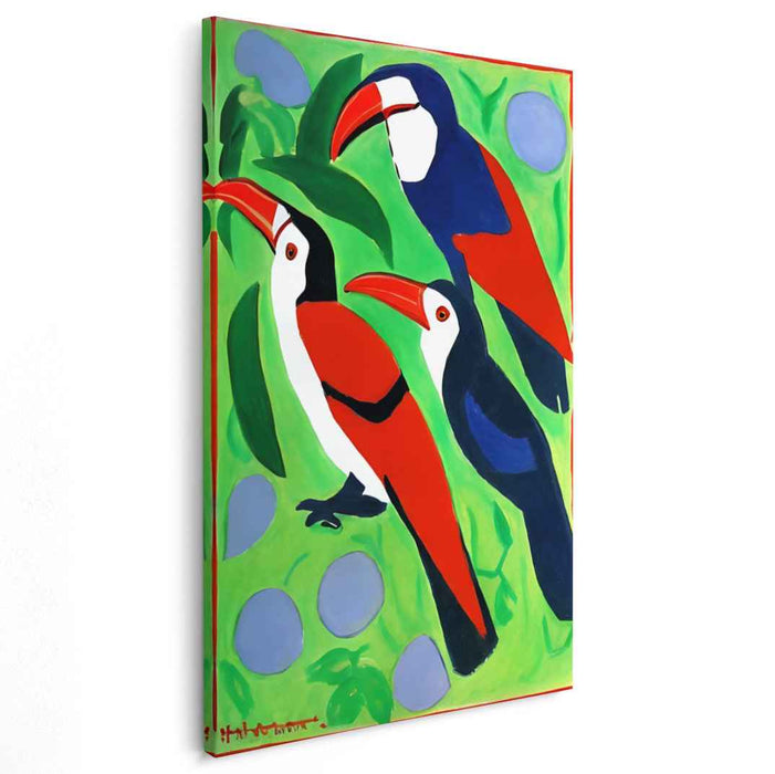 Epic Fauna Scene: Vibrant Wildlife Canvas Art Print