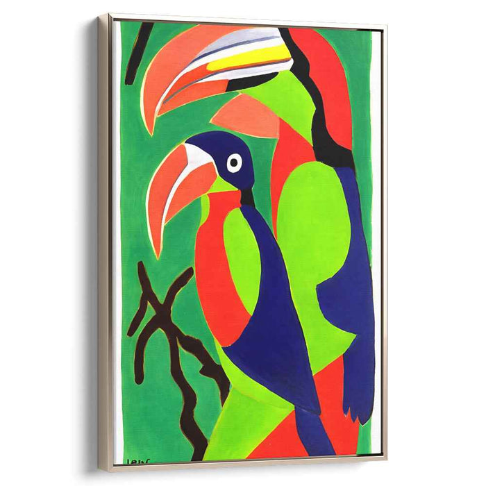 Vivid Toucans: Bold and Colorful Tropical Birds Canvas Art Print