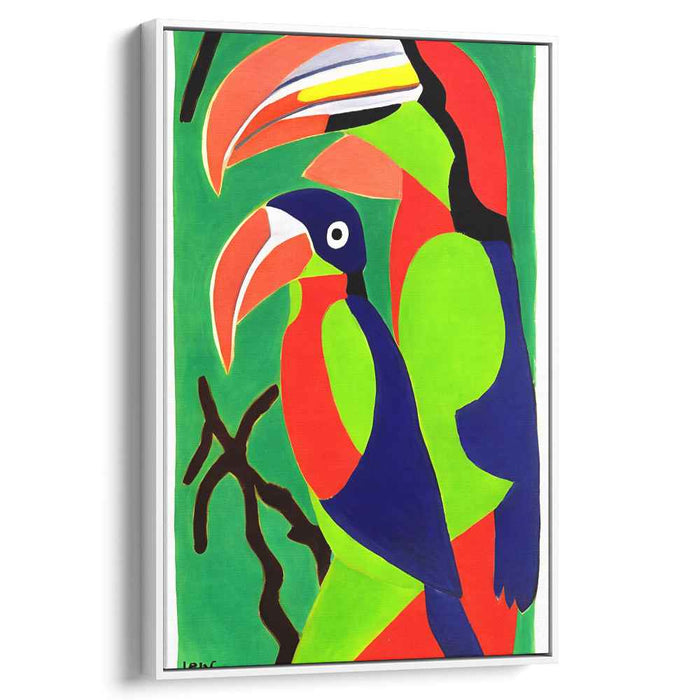 Vivid Toucans: Bold and Colorful Tropical Birds Canvas Art Print