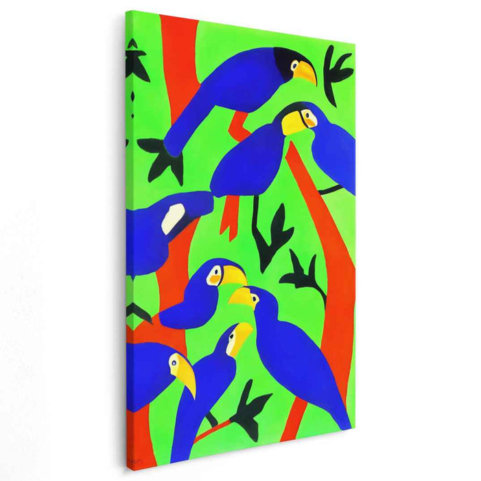 Vivid Chroma Rush: Bold and Colorful Abstract Canvas Art Print