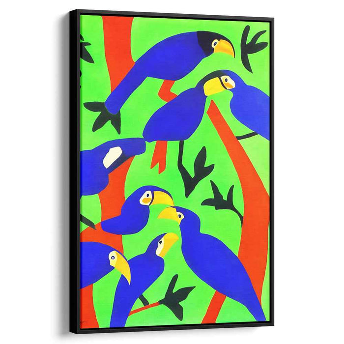 Vivid Chroma Rush: Bold and Colorful Abstract Canvas Art Print