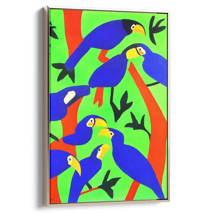 Vivid Chroma Rush: Bold and Colorful Abstract Canvas Art Print