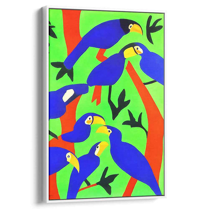 Vivid Chroma Rush: Bold and Colorful Abstract Canvas Art Print