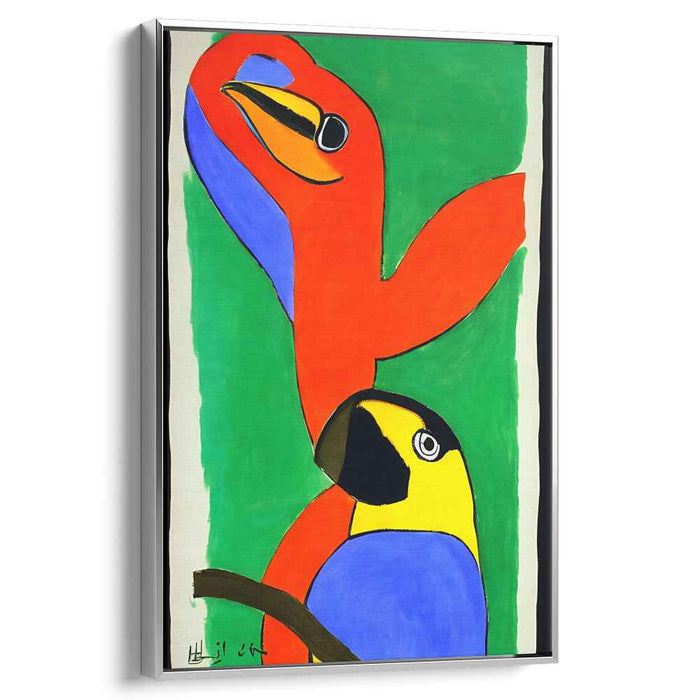 Tropical Flight Path: Modern Minimalist Tropical Birds Canvas Art Print