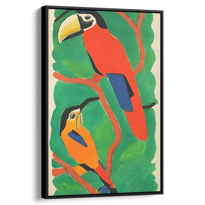 Tropical Plumage Parade: Vibrant Toucan Duo on Canvas