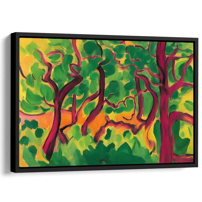 Wildwood Impressions: Fauvist Forest Canvas Art Print