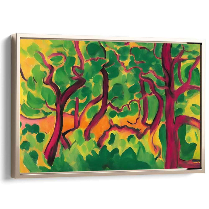 Wildwood Impressions: Fauvist Forest Canvas Art Print