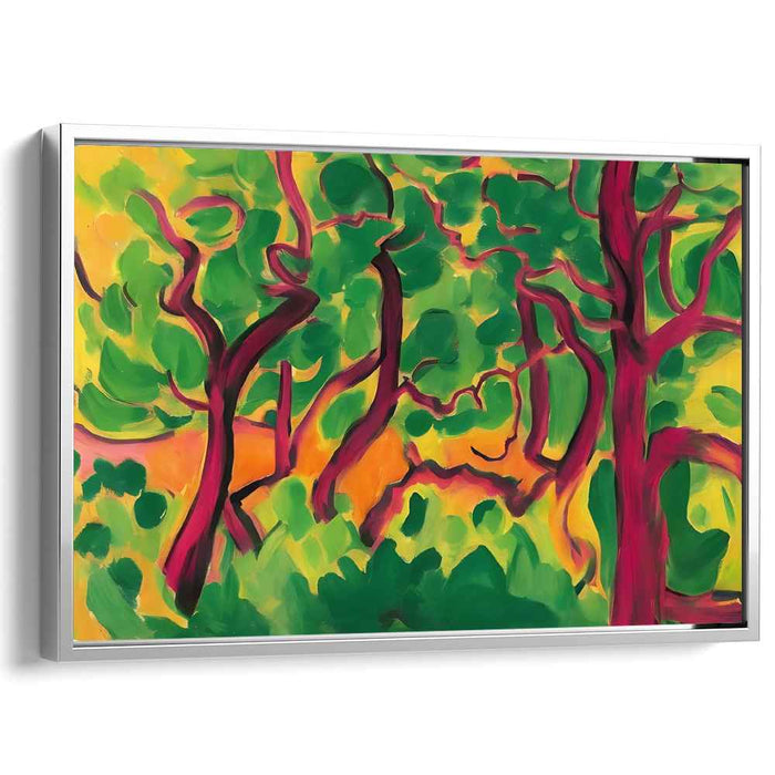 Wildwood Impressions: Fauvist Forest Canvas Art Print