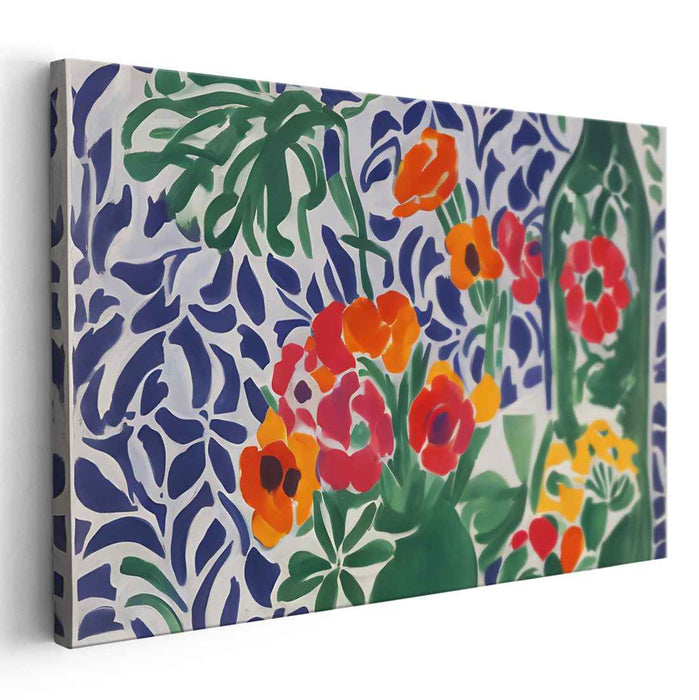 Vivid Petal Rhythms: Fauvist Floral Composition with Dynamic Patterns