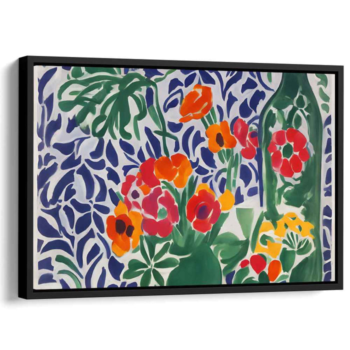 Vivid Petal Rhythms: Fauvist Floral Composition with Dynamic Patterns