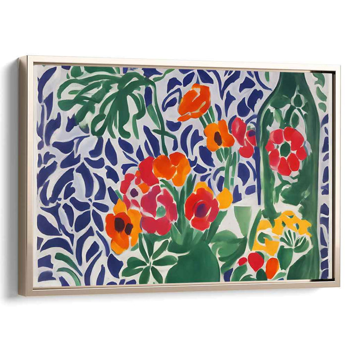Vivid Petal Rhythms: Fauvist Floral Composition with Dynamic Patterns