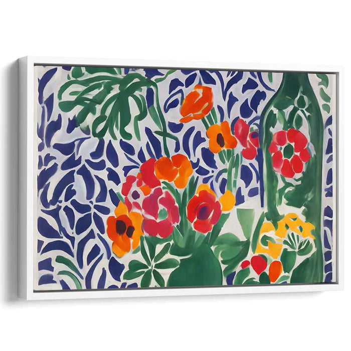 Vivid Petal Rhythms: Fauvist Floral Composition with Dynamic Patterns