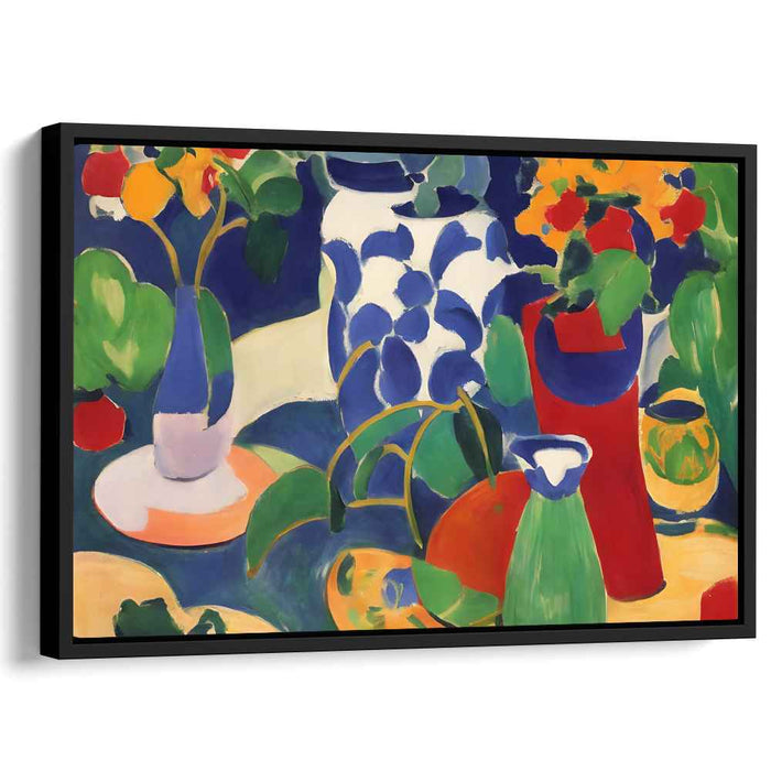 Dynamic Silence: Bold Abstract Still Life Canvas Art Print