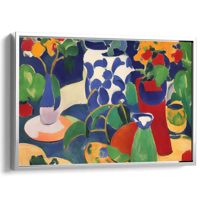 Dynamic Silence: Bold Abstract Still Life Canvas Art Print